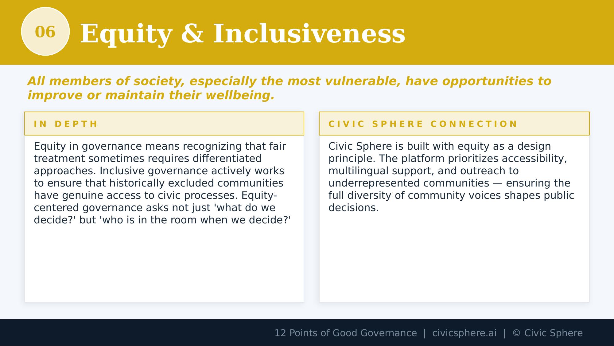 Equity and Inclusiveness