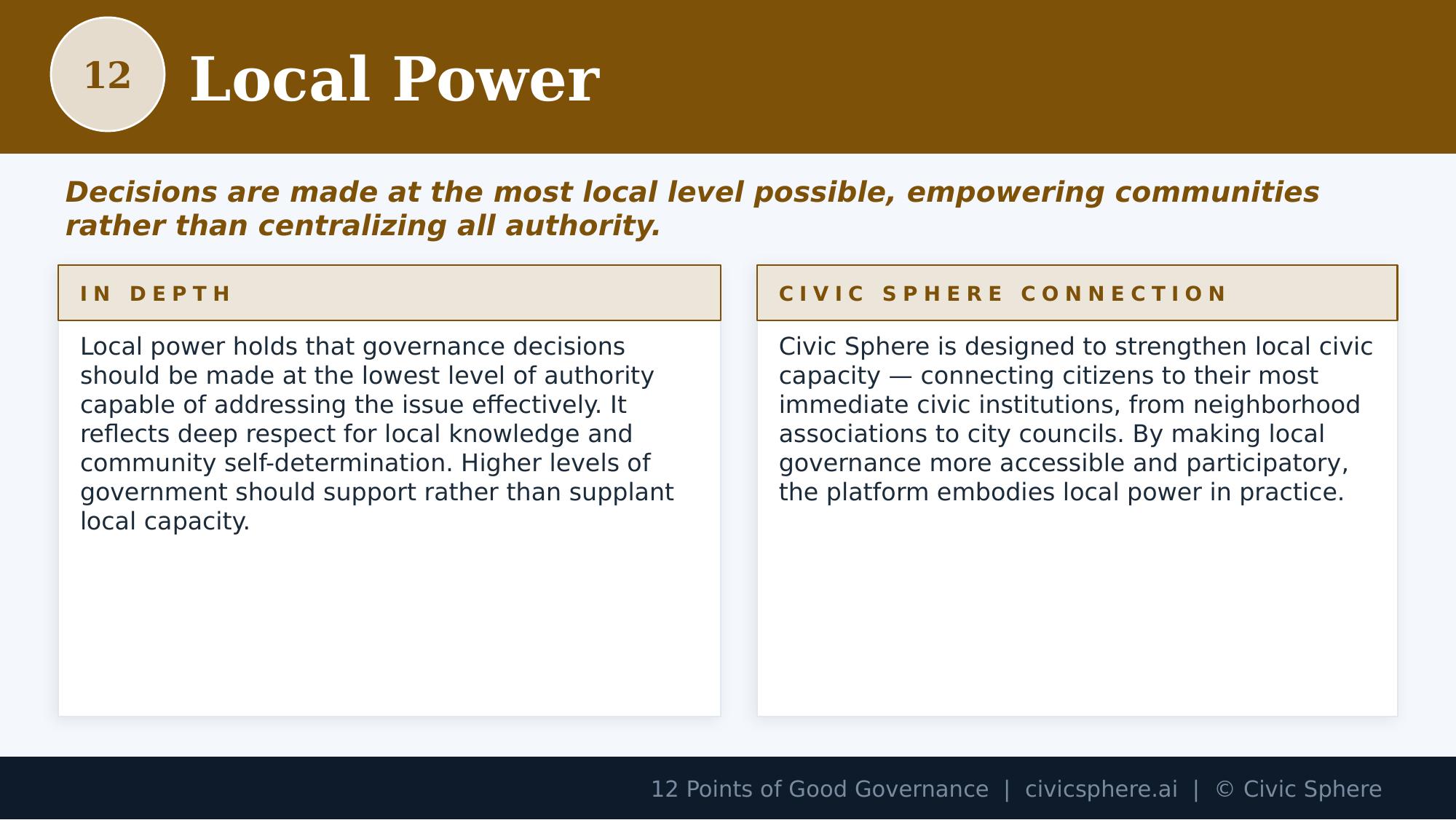 Local Power